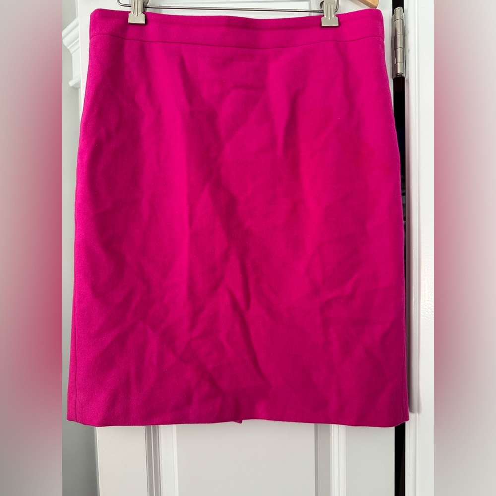 J.Crew Fuchsia Wool Pencil skirt